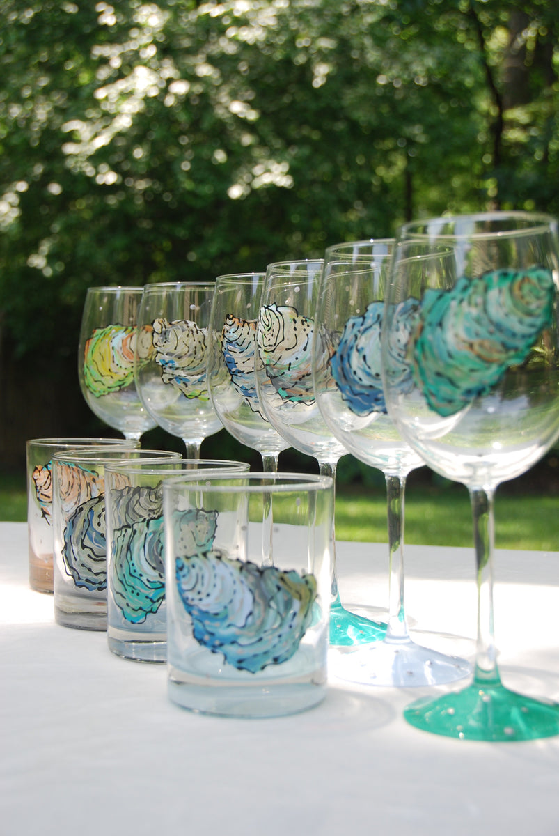 Oh Tannenbaum Hand-painted Glassware – Glorious Goblets