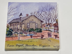 Town of Herndon Watercolor Prints