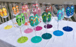Load image into Gallery viewer, Flip Flops Hand-painted Wine Glasses
