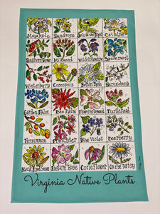 Virginia Native Plants Tea Towel