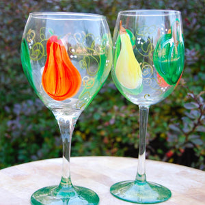 Gourd Hand-painted Wine Glasses