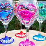 Load image into Gallery viewer, Crabby before Vino - Crab Hand-painted Wine Glasses
