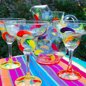 Margarita Hand Painted Glassware