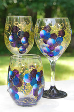 Load image into Gallery viewer, Big Grape Hand-painted Wine Glasses
