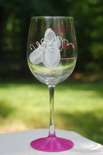 Load image into Gallery viewer, Marathon Hand Painted Wine Glasses
