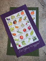 Load image into Gallery viewer, Eat your Veggies Tea Towel
