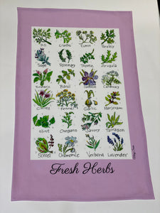 Fresh Herbs Tea Towel
