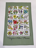 Load image into Gallery viewer, Virginia Native Plants Tea Towel
