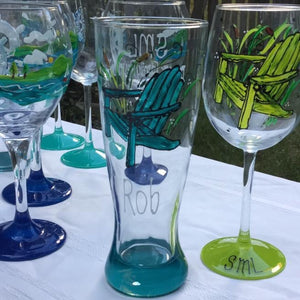 Custom Design - Hand Painted Glassware